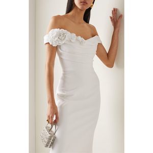 Marchesa Off-Shoulder White Dress